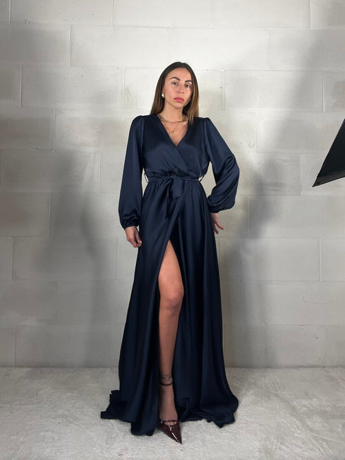 Maxi abito da cerimonia Flaminia blu notte