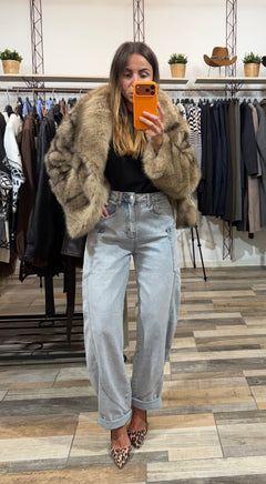 Denim baggy lavaggio extra chiaro