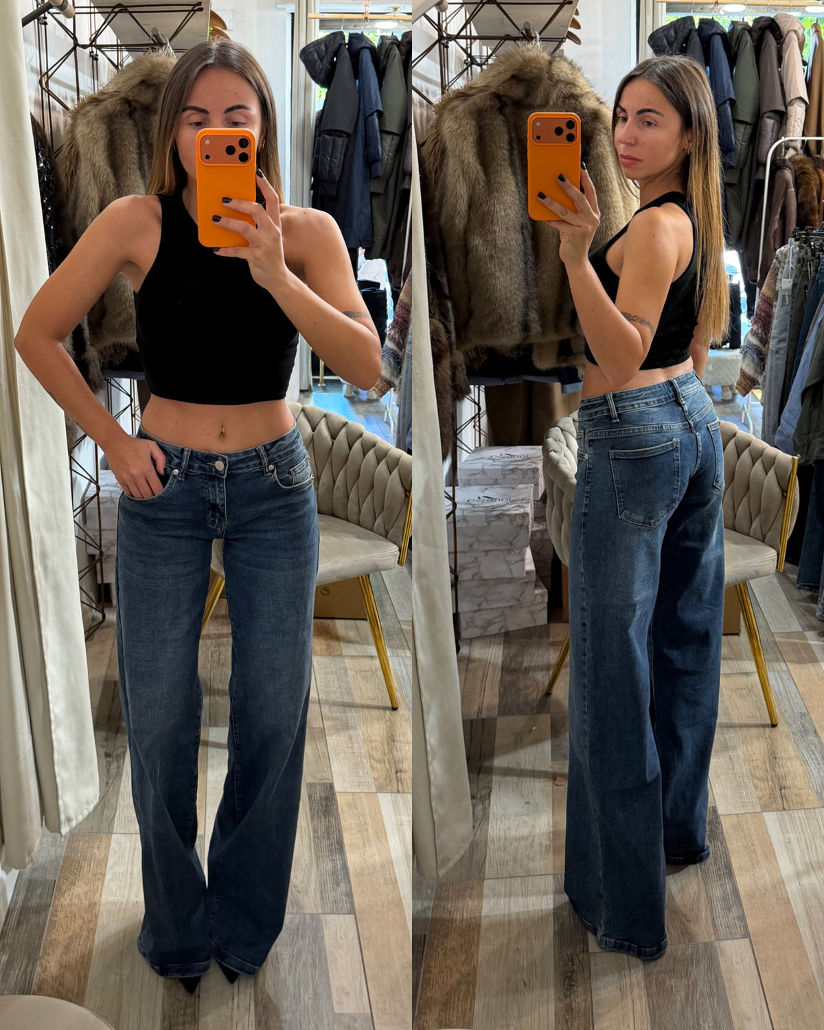 Denim vita bassa elasticizzato Chloe -5 kg
