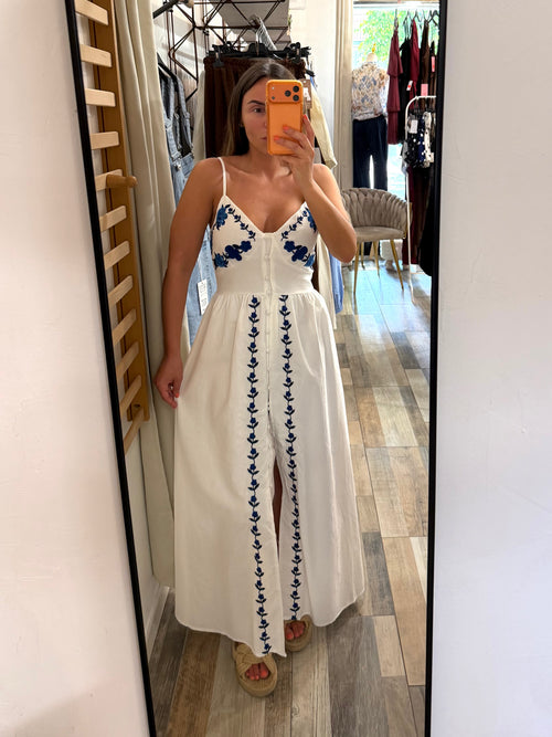 Maxi abito Capri in 100% cotone