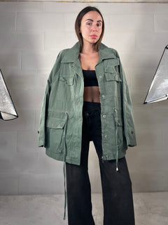 Giacca Sahariana over con coulisse