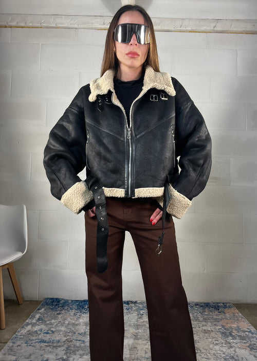 Montone oversize nero Amsterdam