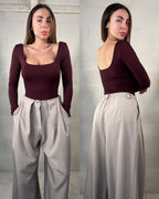 Body scollo fronte/retro bordeaux Corinne