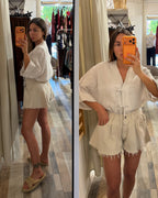 Short Butterfly beige