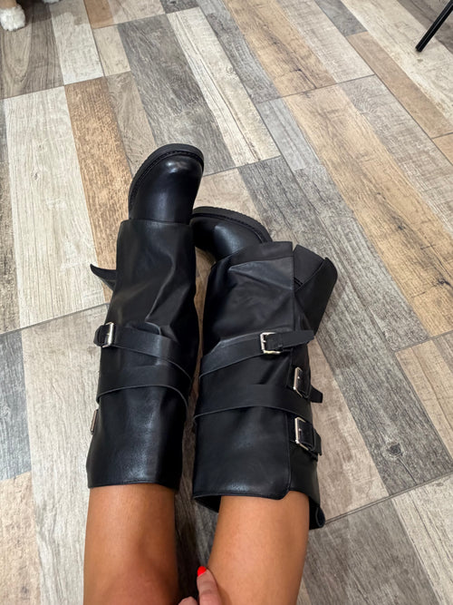 Stivale Biker Dallas nero