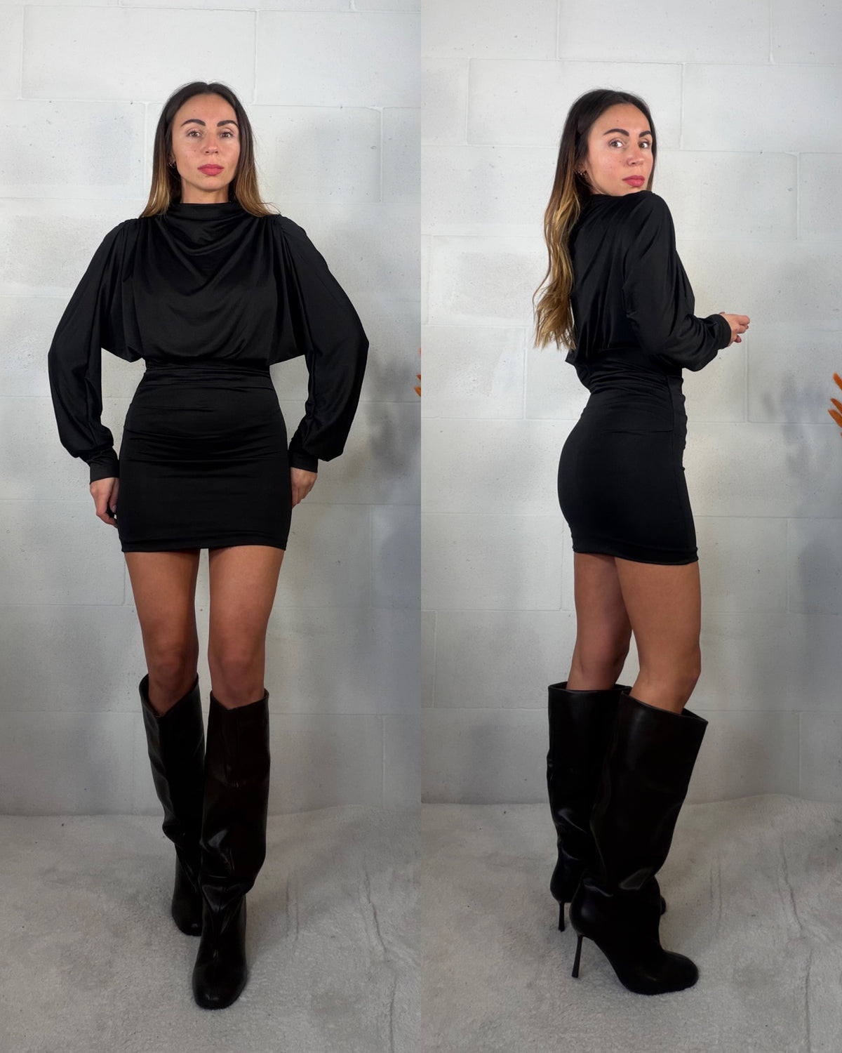 Tubino corto nero Penelope