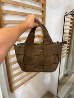 Borsa bottega ecocamoscio marrone