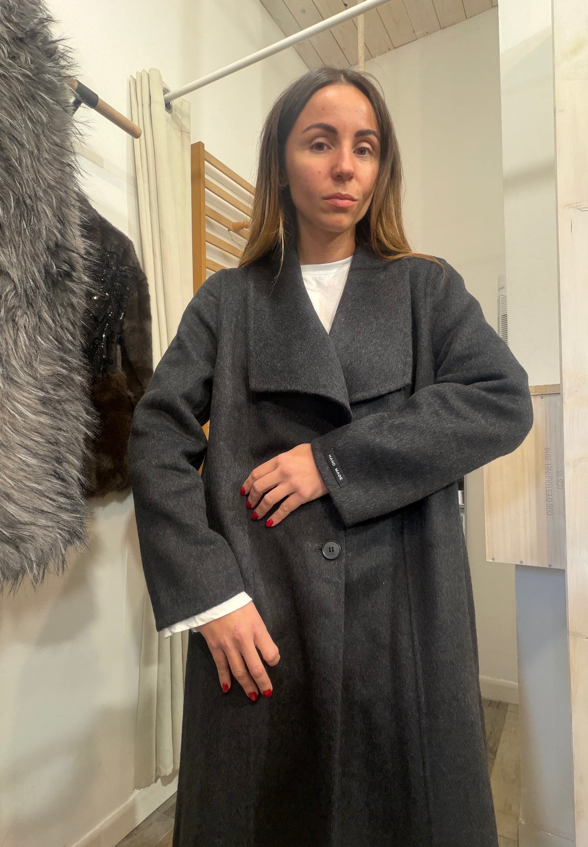 Cappotto in 70% lana Hand made nero