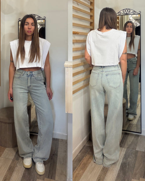 Denim estivo in tela leggera a palazzo