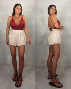 Short in sangallo beige Luna