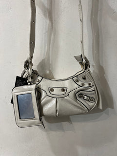Bale mini bag mezzaluna bianca